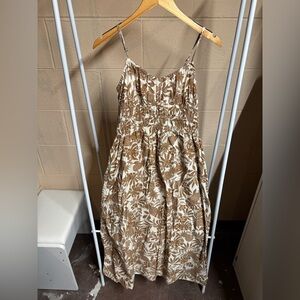 a.n.a Brown Floral Maxi Dress
